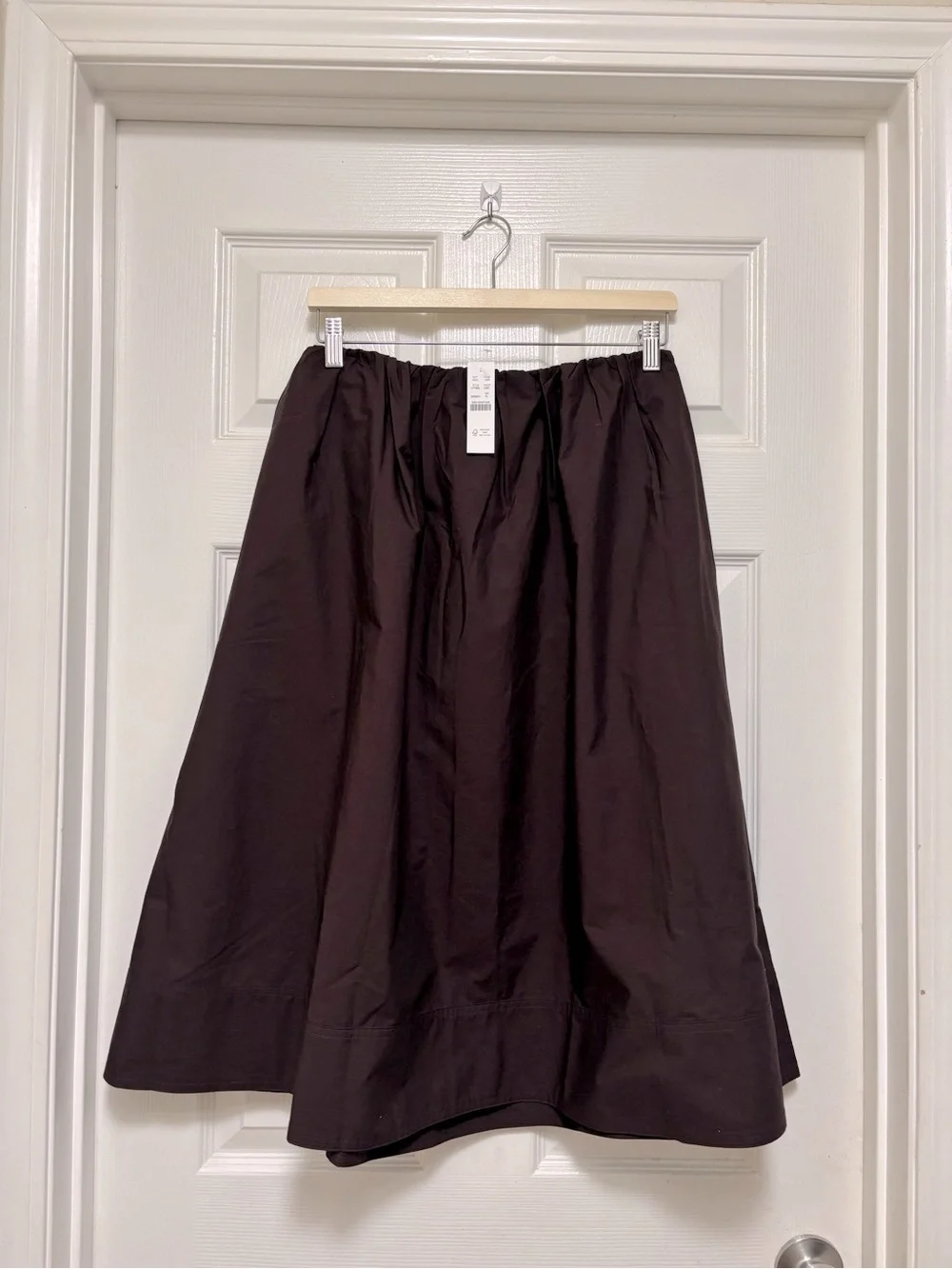 NWT J.Crew Pull-On Midi Skirt in Cotton Poplin